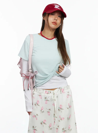 daily-sheer-short-sleeve-top-iy515 / Light blue