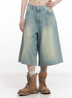light-wash-baggy-jorts-cu505 / Light blue