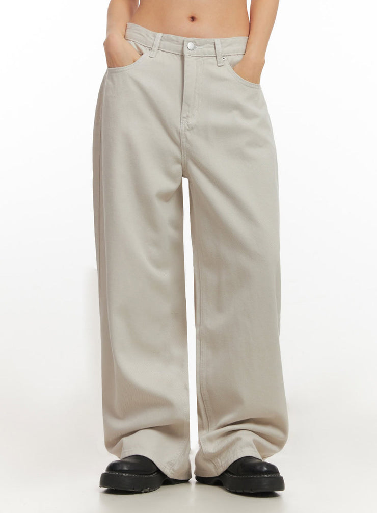 Comfy Cotton Wide-Leg Trousers IM513