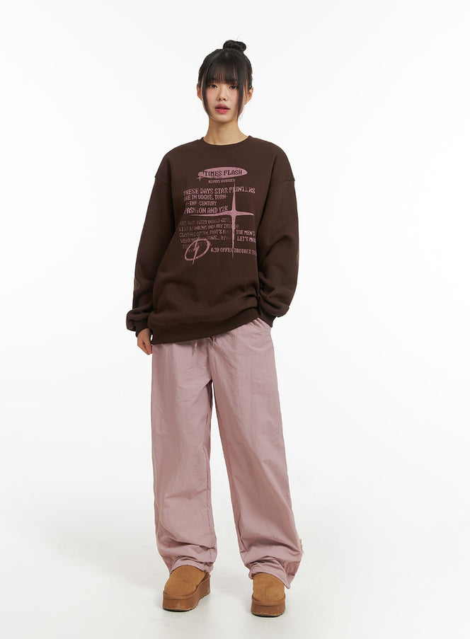 side-zipper-detail-cargo-straight-leg-pants-cj412 / Light pink