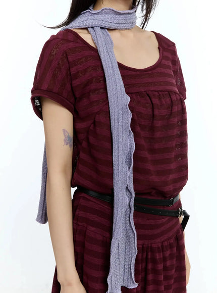 lettuce-edge-scarf-iu524 / Light purple