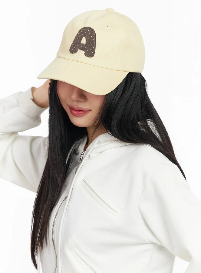 Polka Dot Lettering Cap CA513