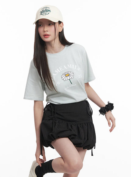 graphic-flower-t-shirt-iy509 / Mint