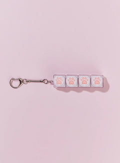 cat-paw-print-keycap-keyring-im527 / Pink