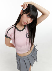 blokecore-raglan-crop-tee-cl422 / Pink