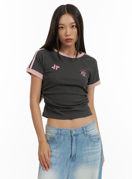 graphic-contrast-crop-top-cu414 / Pink