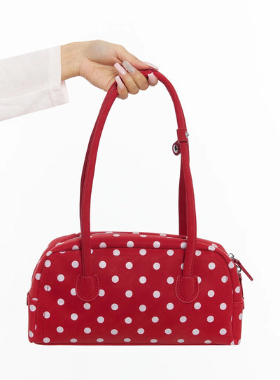 polka-dot-square-purse-iy504 / Red