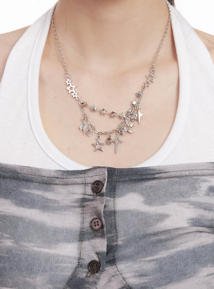 Double Chain Star Necklace CM517