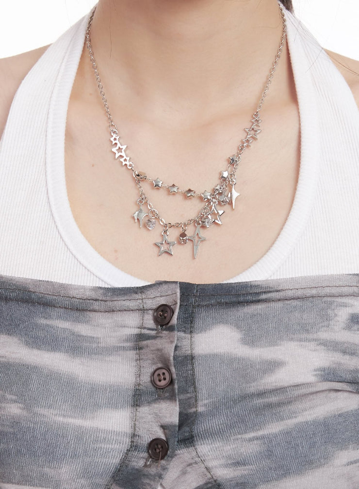 Double Chain Star Necklace CM517