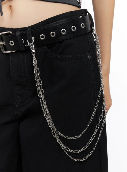 triple-layered-chain-link-belt-co517 / Silver