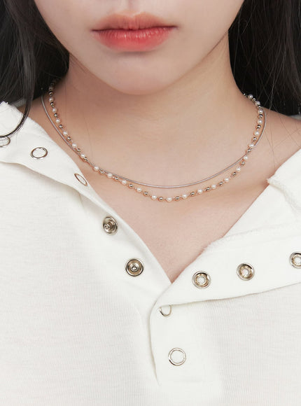 Layered Pearl Necklace CJ517