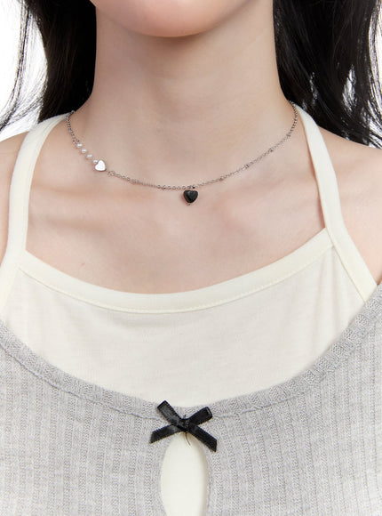 Black Heart Necklace CF528