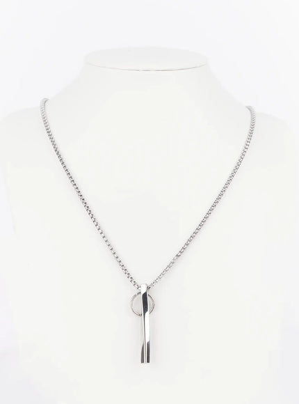 mens-pendant-chain-necklace-is510 / Silver