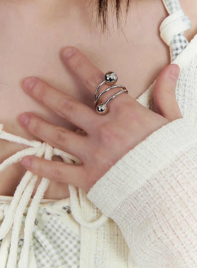 ball-spiral-ring-cm524 / Silver
