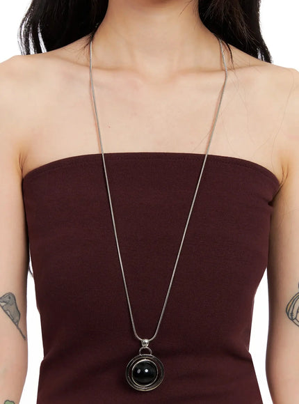 chic-minimal-pendant-necklace-in528 / Silver