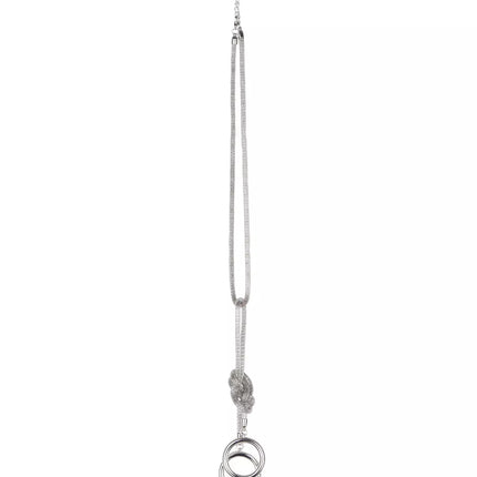 silver-pendant-long-necklace-in507 / Silver