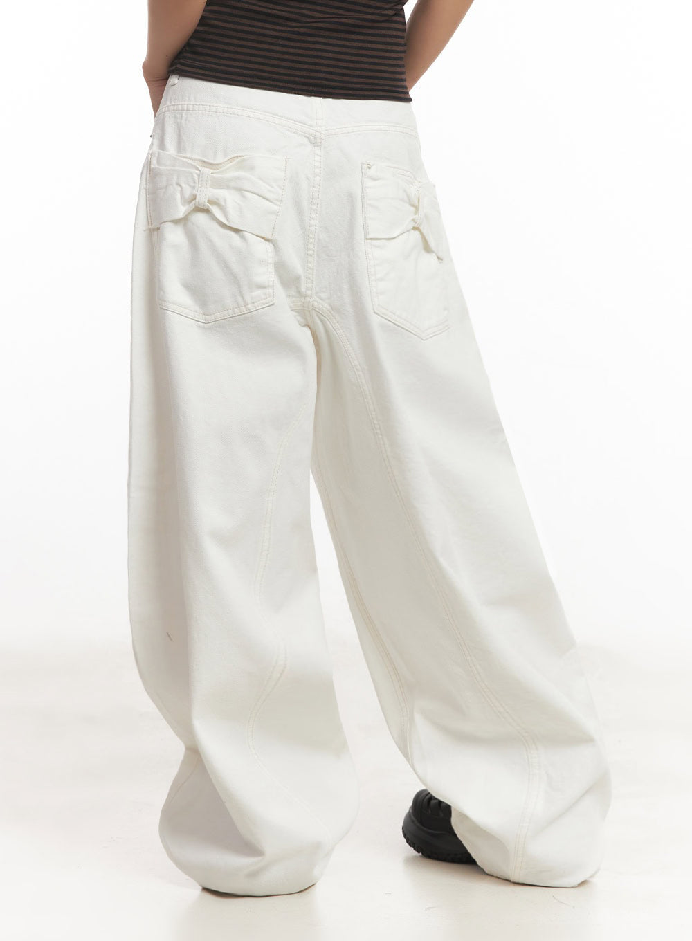wide-fit-ribbon-cotton-trousers-ia515 / White