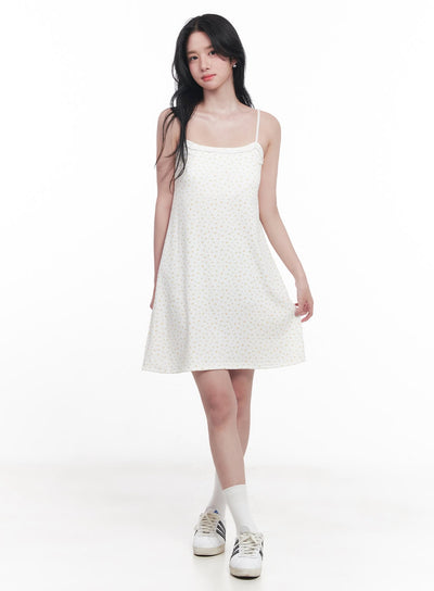 floral-lace-padded-cami-mini-dress-cy523 / White