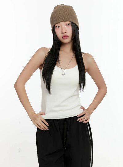 lace-cross-back-cami-cn505 / White