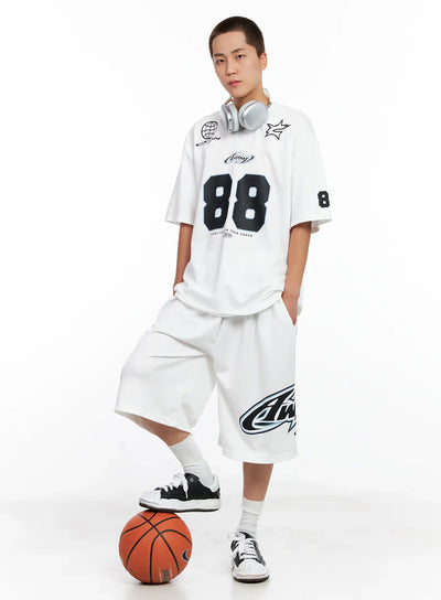 mens-oversized-graphic-v-neck-tee-ig508 / White