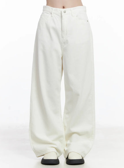 relaxed-fit-corduroy-pants-cj507 / White