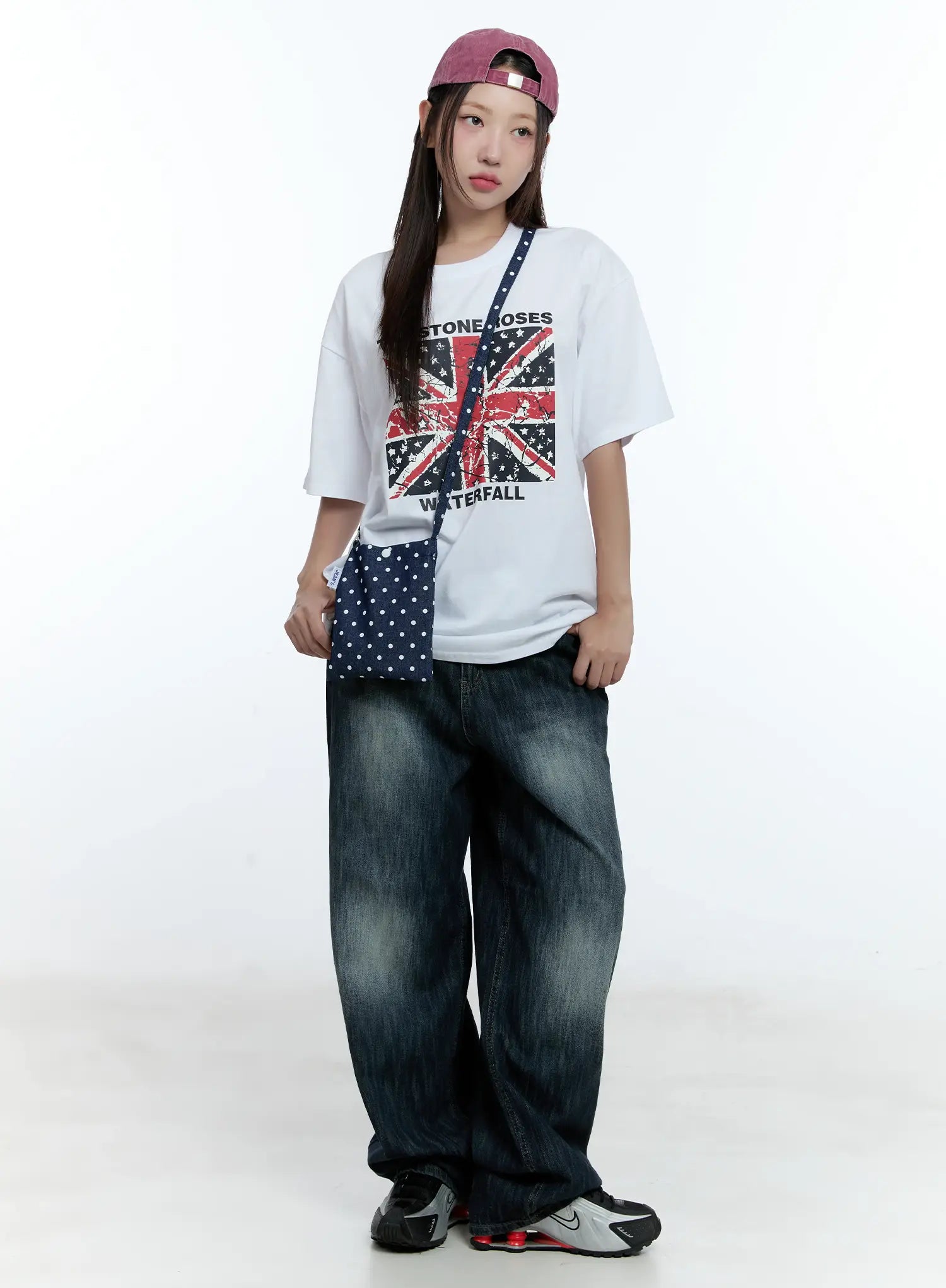 oversized-flag-graphic-tee-cu527 / White
