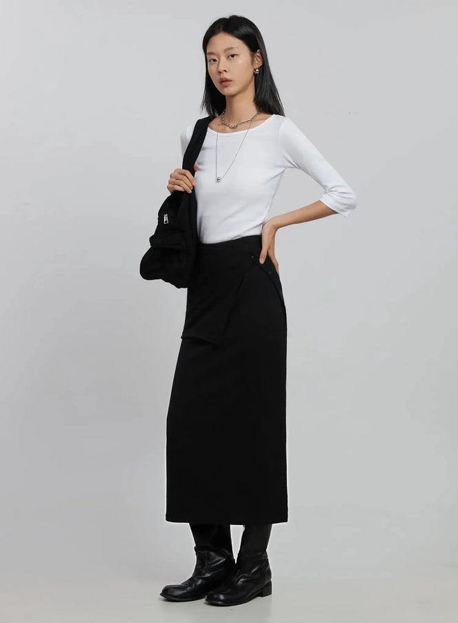 quarter-sleeve-round-neck-top-id516 / White