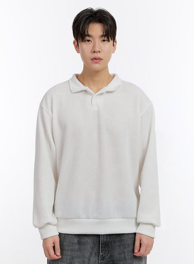 mens-essential-collared-sweatshirt-im525 / White