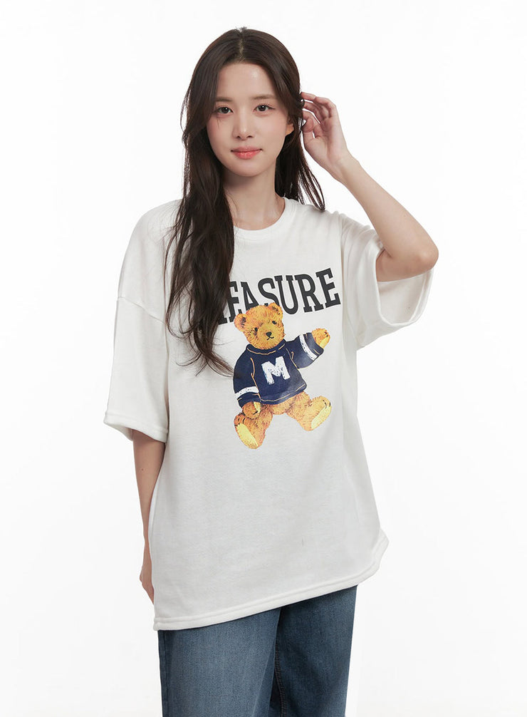 casual-teddy-bear-tshirt-ij510 / White