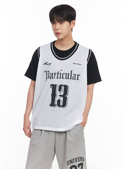 mens-mesh-sleeveless-jersey-iy520 / White