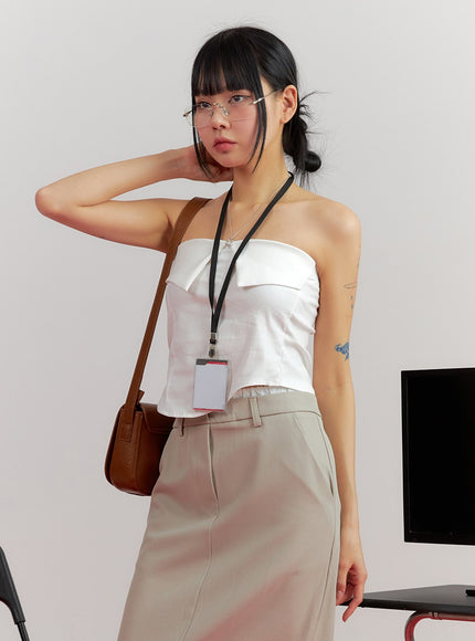 solid-fold-over-tube-top-im414 / White