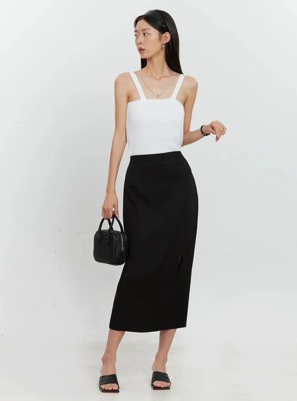 ribbed-knit-tank-top-il528 / White