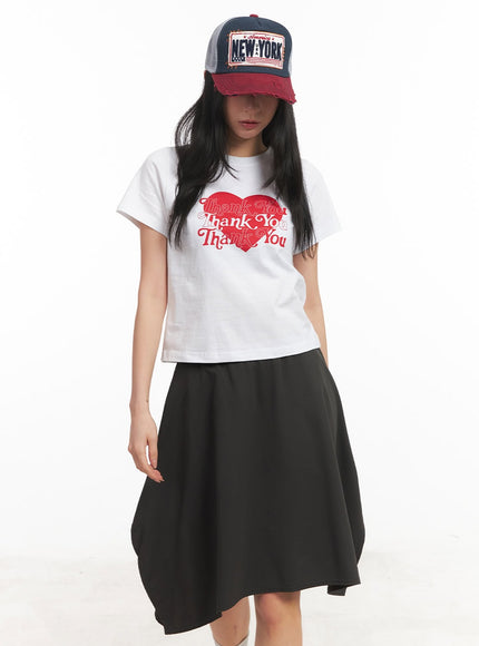 heart-graphic-cropped-t-shirt-cm504 / White