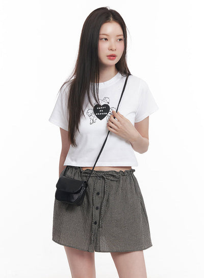 angel-graphic-crop-top-iy513 / White
