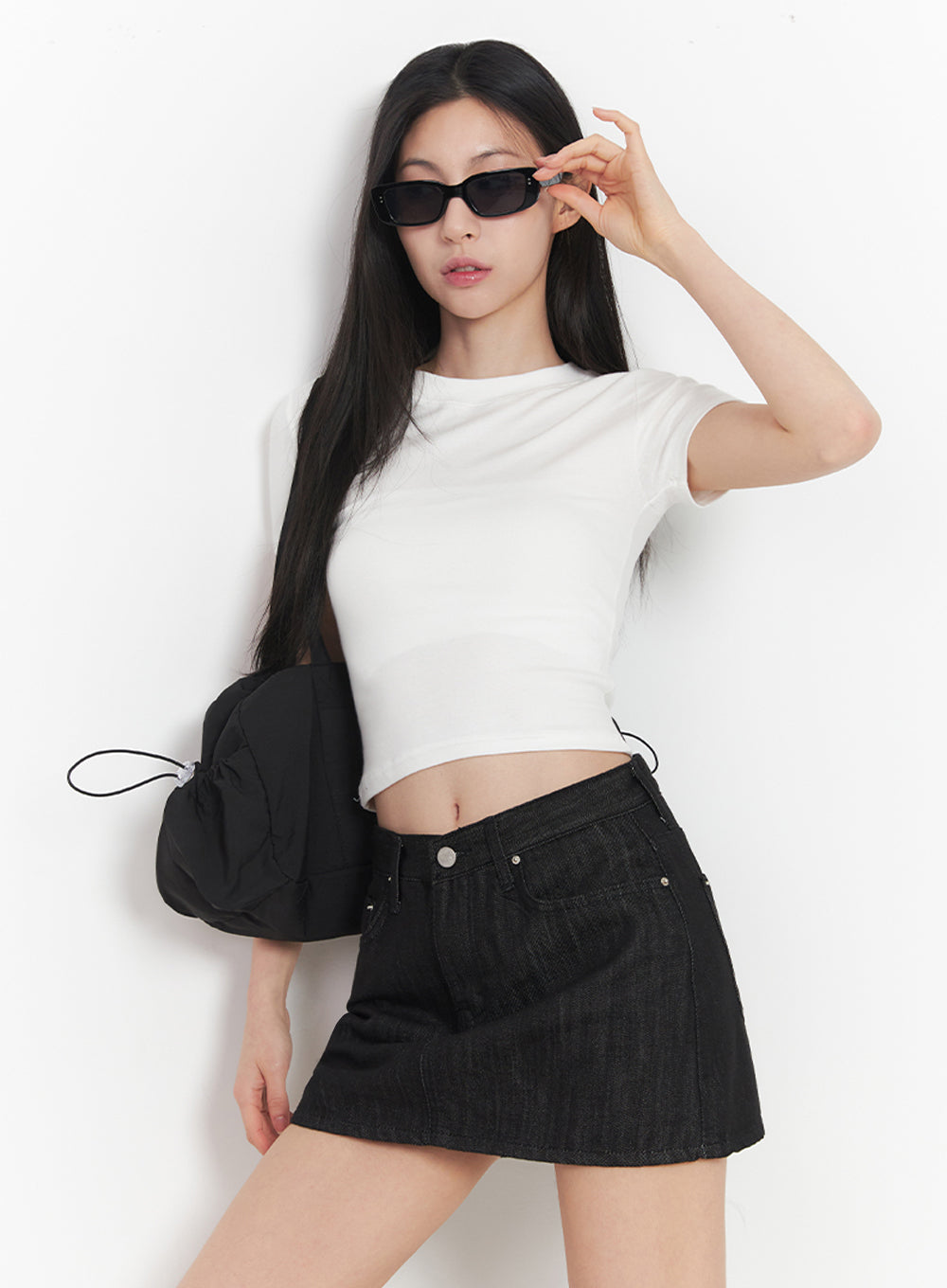 slim-fit-crop-tee-iy516 / White