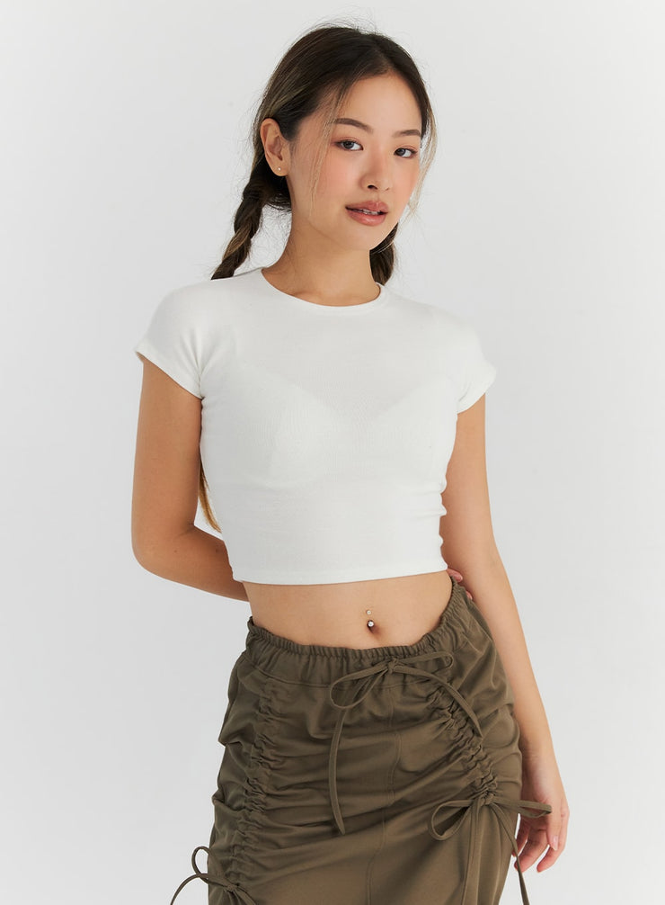 slim-fit-crop-tee-cn310 / White