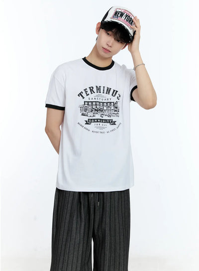 mens-contrast-graphic-shirt-il529 / White
