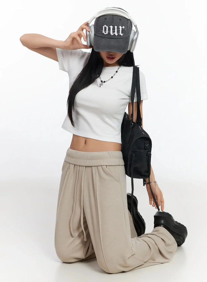 cropped-slim-fit-tee-ia507 / White