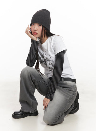 graphic-cross-t-shirt-im524 / White