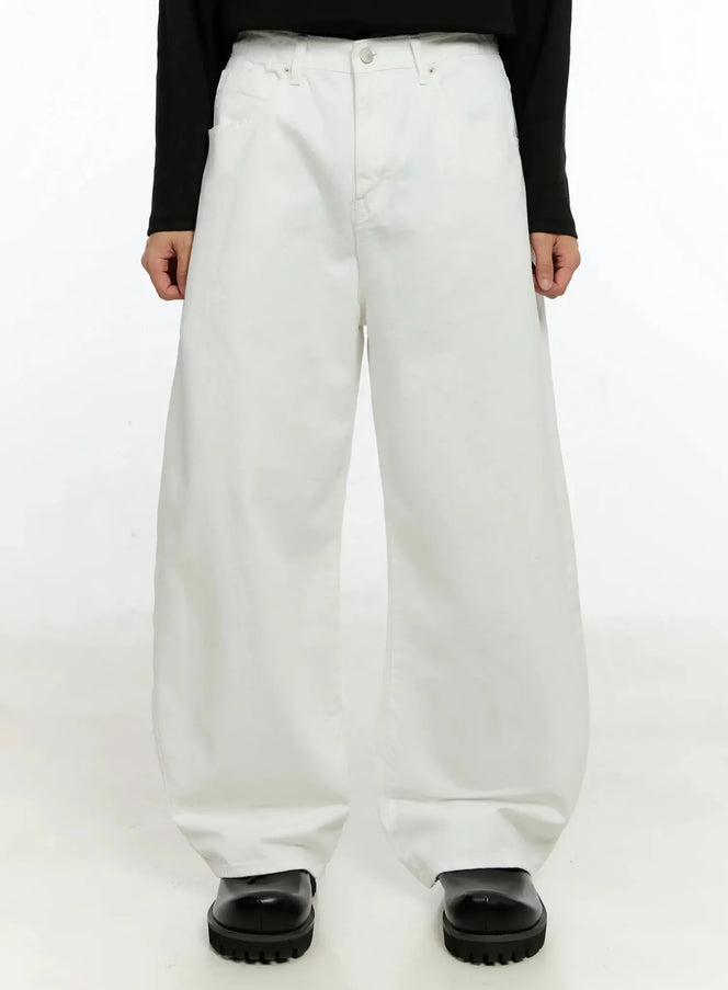 mens-wide-leg-cotton-pants-in506 / White