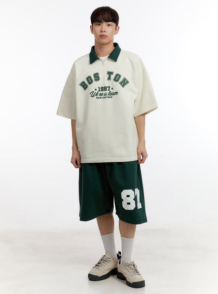 Men's Graphic Wide-Fit Sweat Shorts IA504