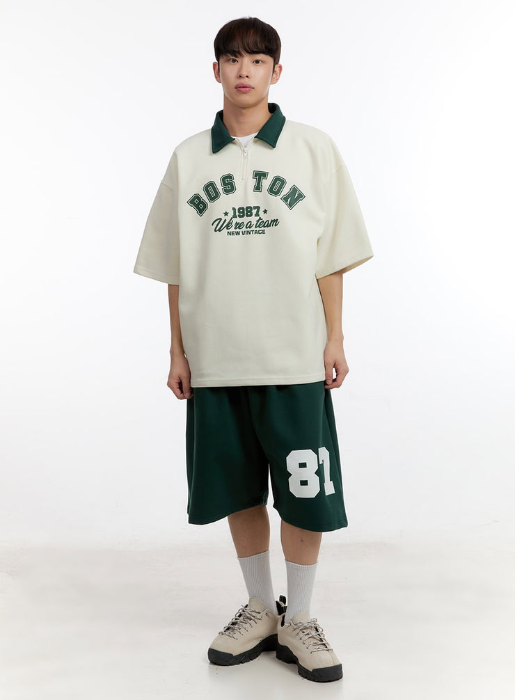 Men's Graphic Wide-Fit Sweat Shorts IA504