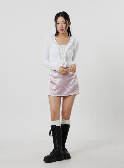 Satin Mini Skirt CJ330