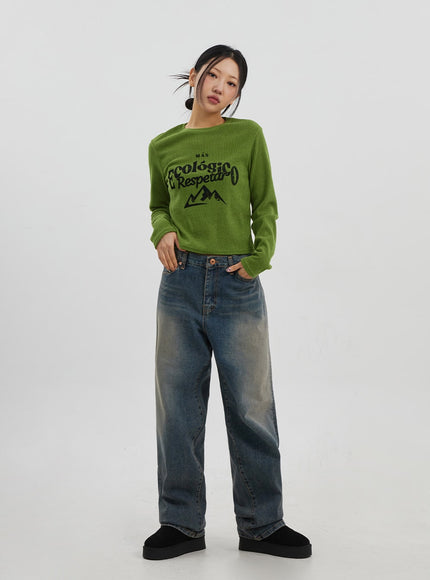 Mid-Rise Baggy Jeans Unisex CJ330