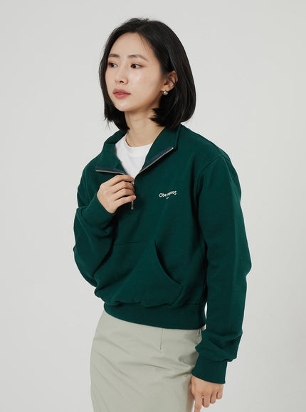 Cropped Half Zip-Up OF313