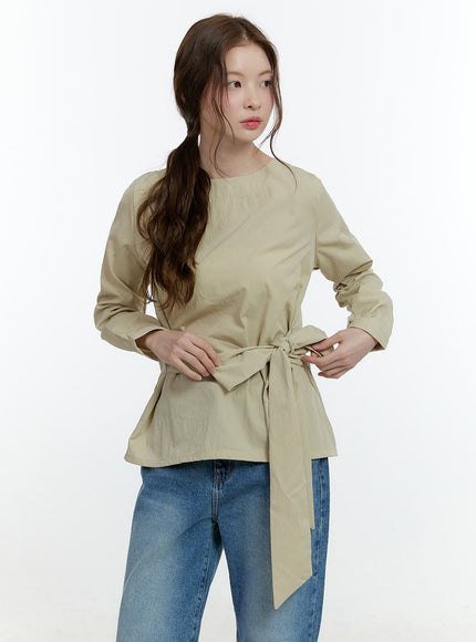 Ribbon Strap Loose-Fit Blouse CF503