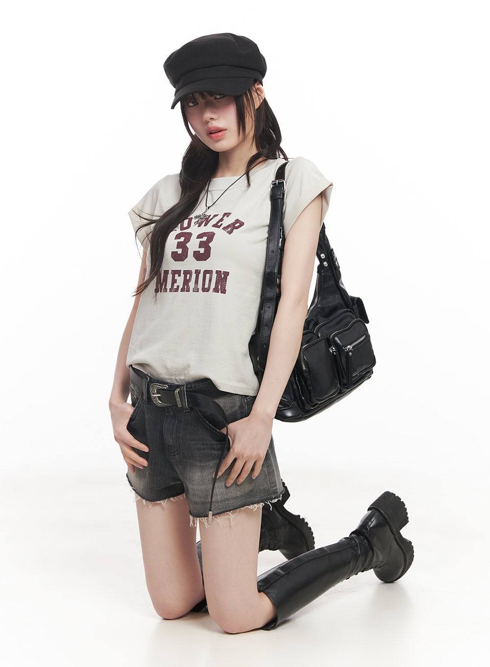 33-graphic-cropped-tee-cy521 / Beige