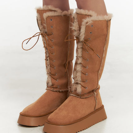 slouchy-knee-high-boots-cn428 / Beige