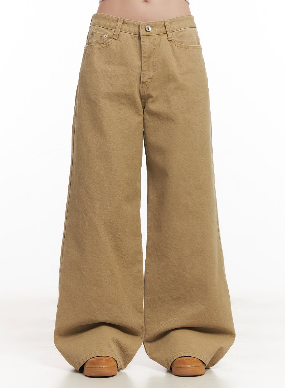 cotton-easy-wide-leg-pants-ca530 / Beige