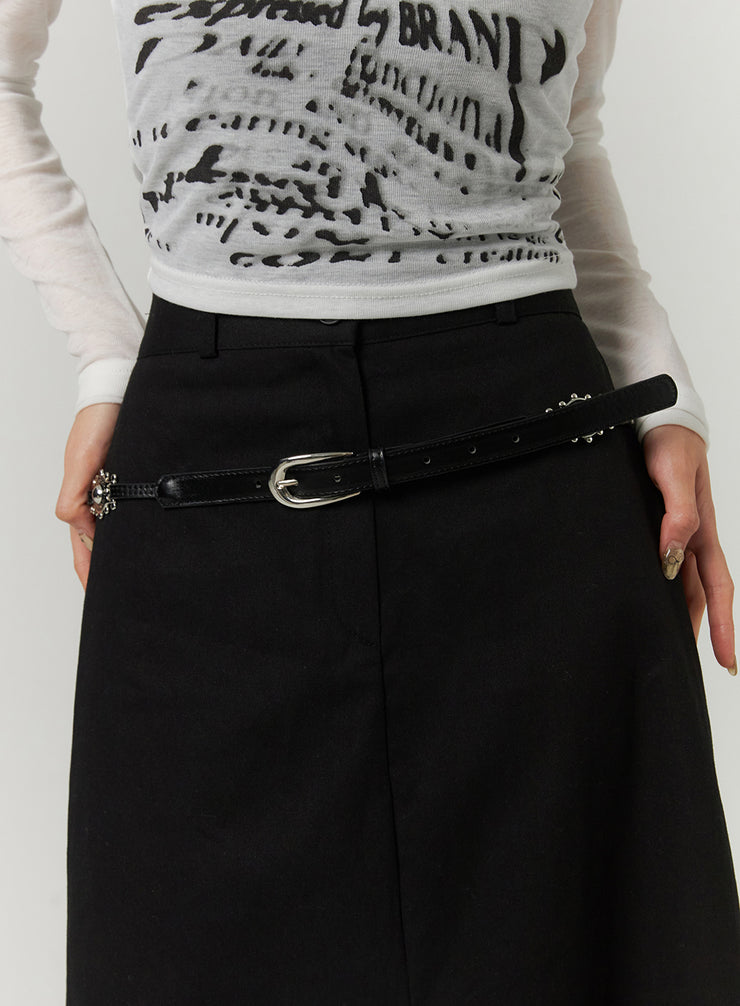 boho-faux-leather-belt-cj422 / Black